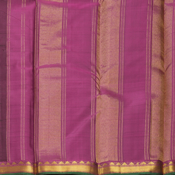 Hayagrivas Handloom Deep Snuff Kanjivaram Silk Saree with Purple Border KBF771H1-5