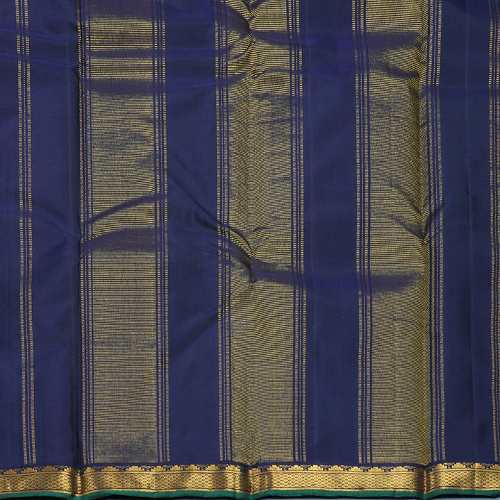 Hayagrivas Handloom Grey Kanjivaram Silk Saree with Navy Blue Border KBF771H1-7