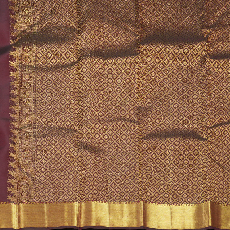 Hayagrivas Handloom Maroon Kanjivaram Silk Saree KBF772H2-1