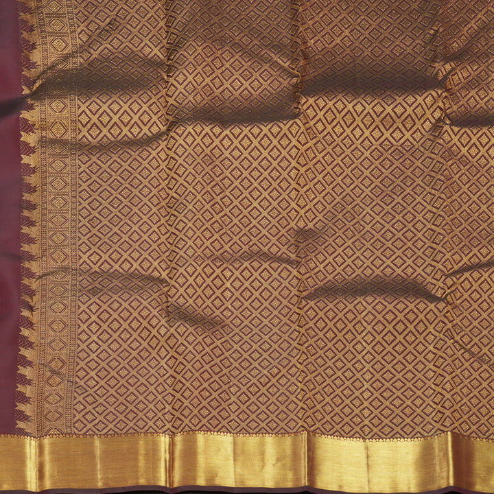 Hayagrivas Handloom Maroon Kanjivaram Silk Saree KBF772H2-1