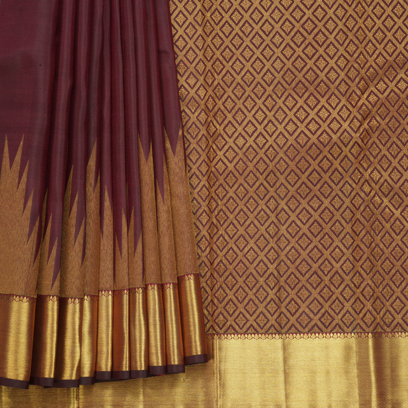 Hayagrivas Handloom Maroon Kanjivaram Silk Saree KBF772H2-1