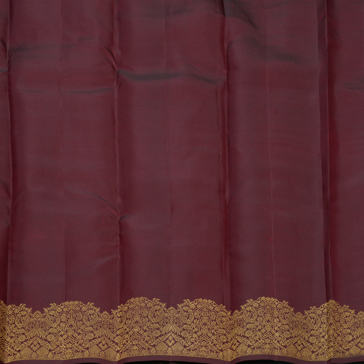Hayagrivas Handloom Dark Maroon Kanjivaram Silk Saree KBF772H3-3