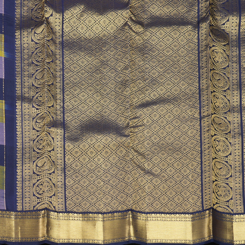 Hayagrivas Handloom Multicolour Checks Kanjivaram Silk Saree KBF773H1-5