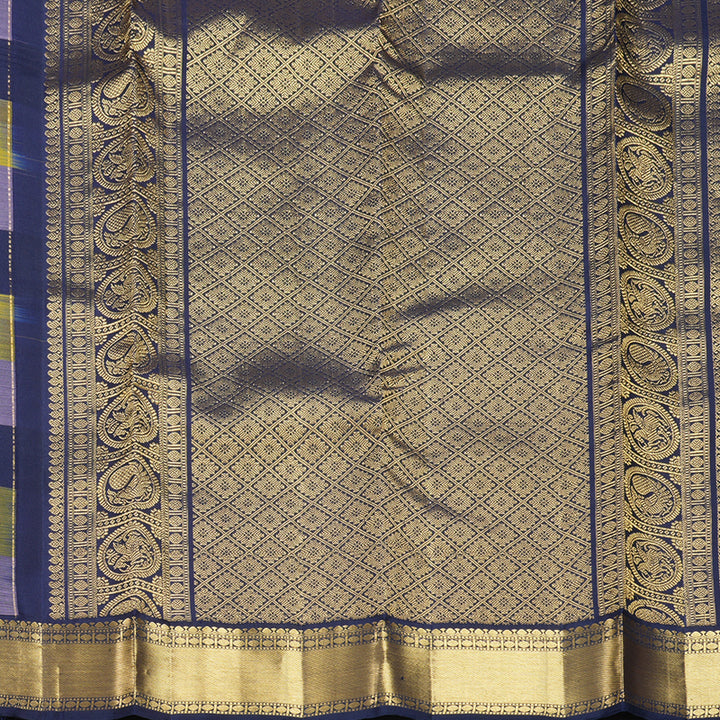 Hayagrivas Handloom Multicolour Checks Kanjivaram Silk Saree KBF773H1-5