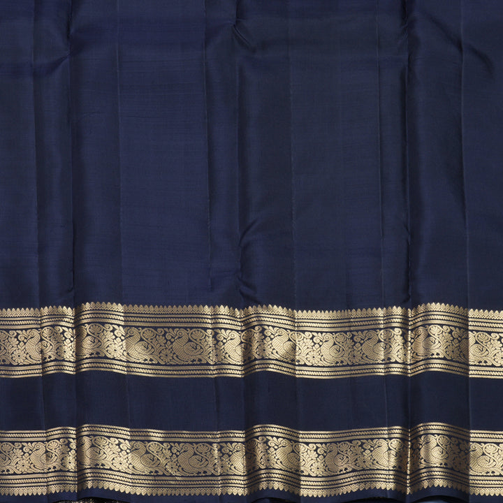 Hayagrivas Handloom Midnight Blue Kanjivaram Silk Saree KBF773H3-2