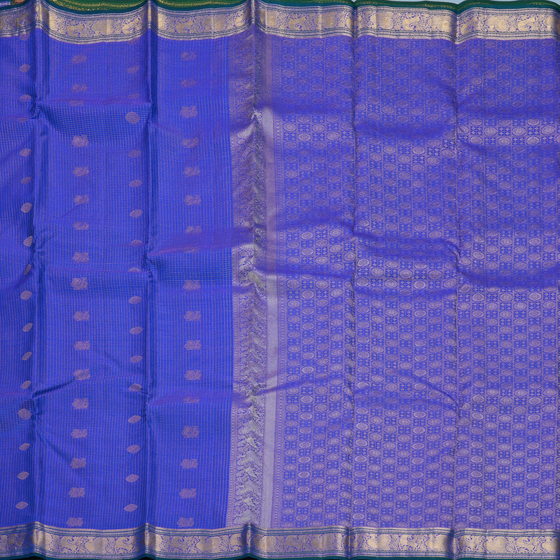 Hayagrivas Handloom MS Blue Kanjivaram Silk Saree KBF774H14-1