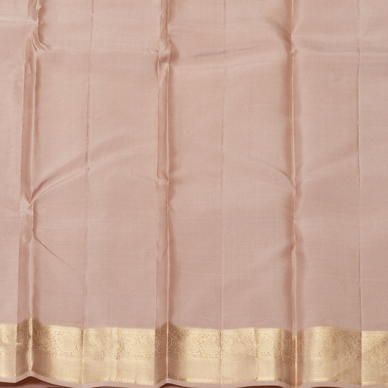 Hayagrivas Handloom Brick Maroon Kanjivaram Silk Saree with Cream Border KBF774H15-1
