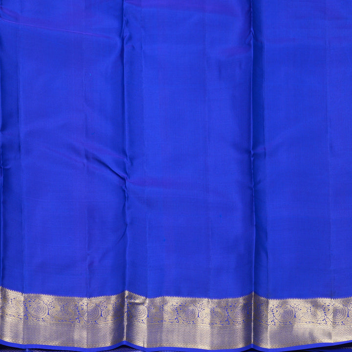 Hayagrivas Handloom Purple Kanjivaram Silk Saree with MS Blue Border KBF774H15-3