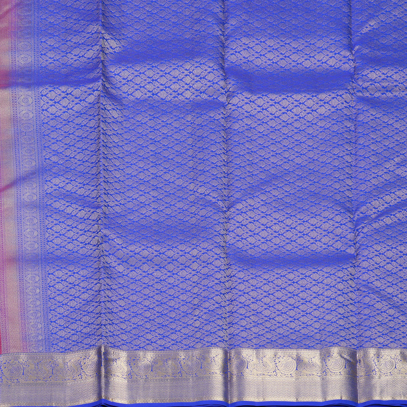 Hayagrivas Handloom Purple Kanjivaram Silk Saree with MS Blue Border KBF774H15-3