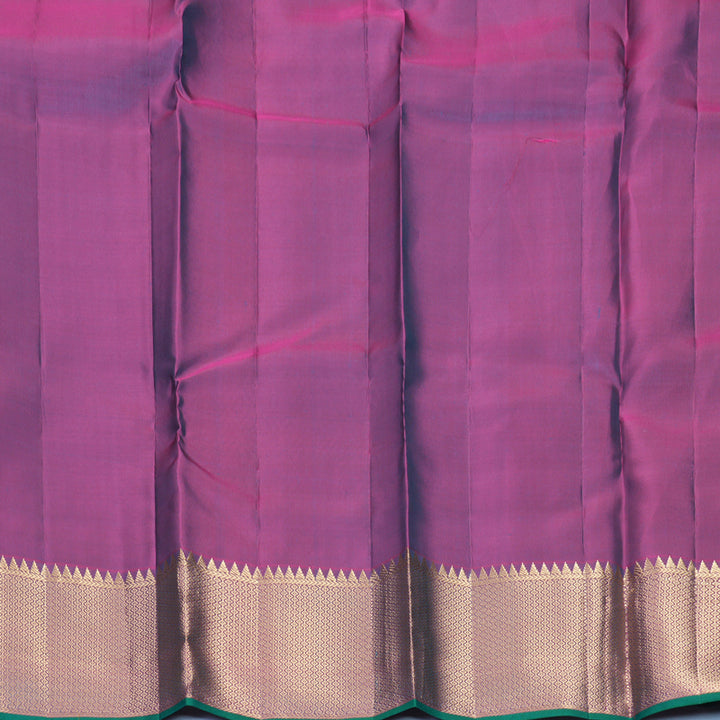 Hayagrivas Handloom Green Kanjivaram Silk Saree with Purple Border KBF774H16-3