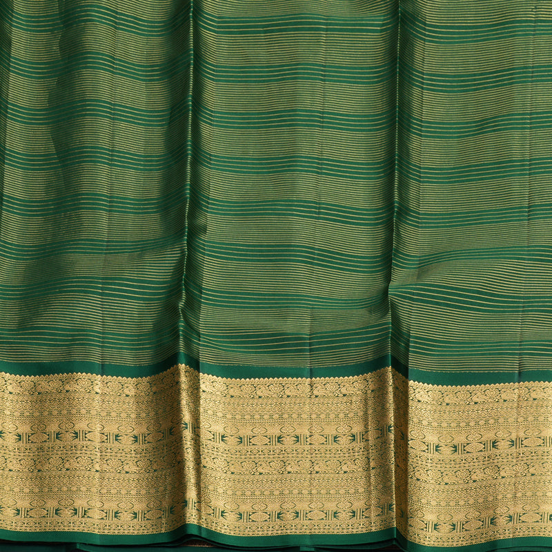 Hayagrivas Handloom Pink Kanjivaram Silk Saree with Bottle Green Border KBF774H18-4