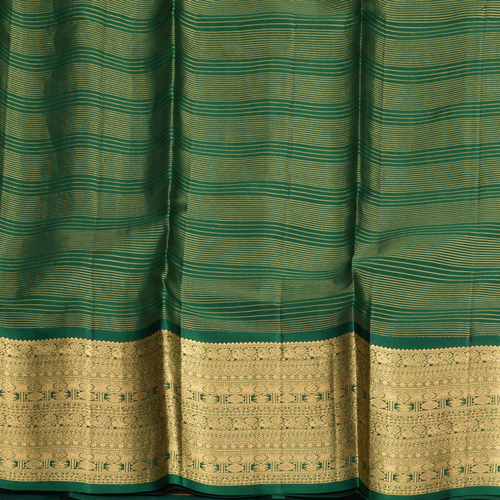 Hayagrivas Handloom Pink Kanjivaram Silk Saree with Bottle Green Border KBF774H18-4