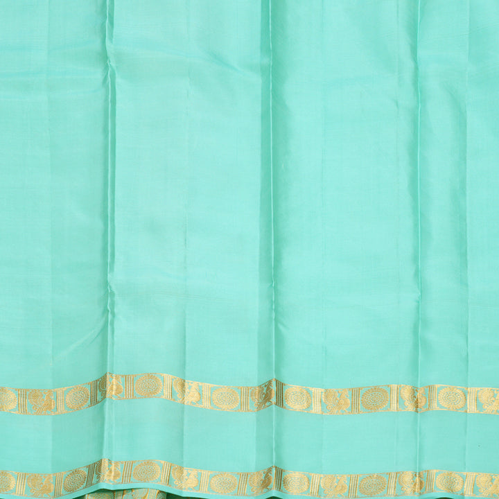 Hayagrivas Handloom Sea Blue Kanjivaram Silk Saree KBF774H19-8