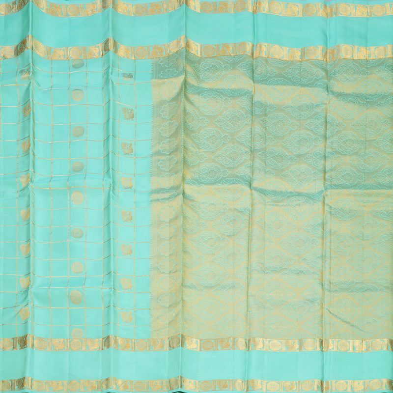 Hayagrivas Handloom Sea Blue Kanjivaram Silk Saree KBF774H19-8