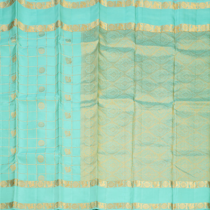Hayagrivas Handloom Sea Blue Kanjivaram Silk Saree KBF774H19-8