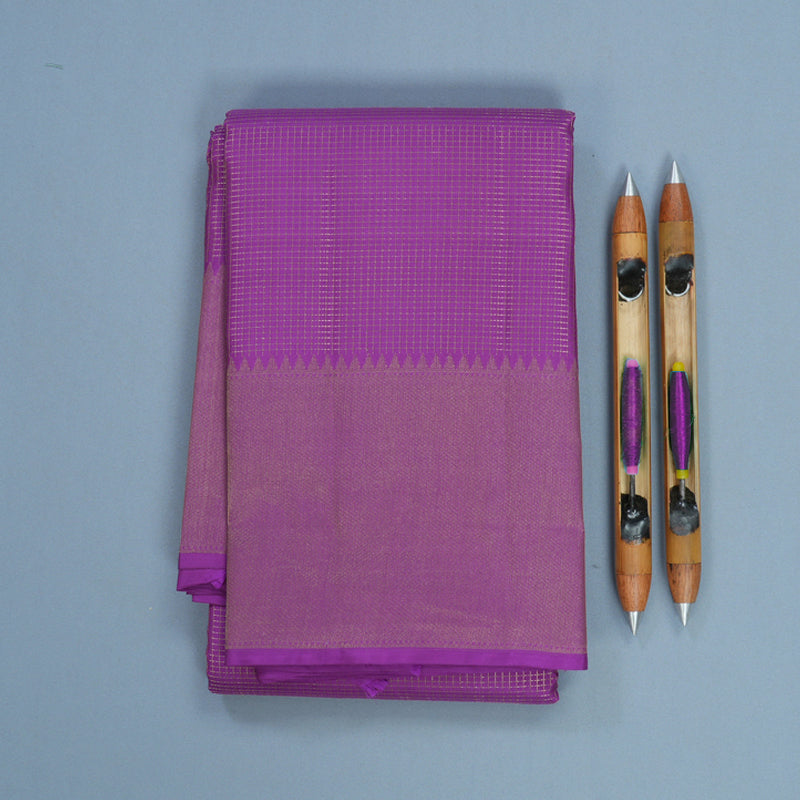 Hayagrivas Handloom Purple Kanjivaram Silk Saree KBF774H9-1