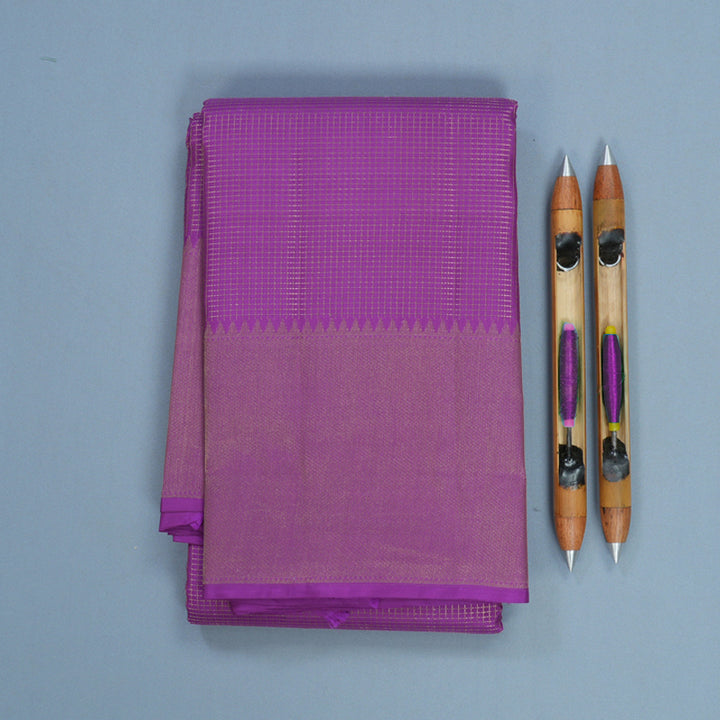 Hayagrivas Handloom Purple Kanjivaram Silk Saree KBF774H9-1