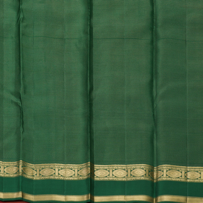 Hayagrivas Handloom Orangish-Pink Kanjivaram Silk Saree KBF774H9-5