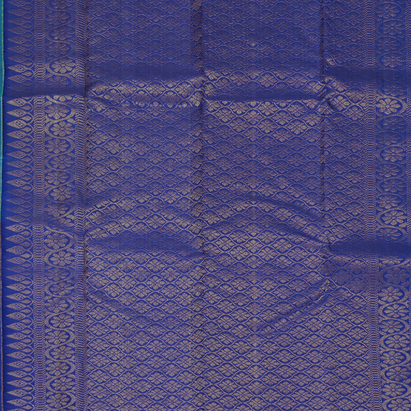 Hayagrivas Handloom Mayilkazhuthu Kanjivaram Silk Saree with Ink Blue Border KBF775H1-10