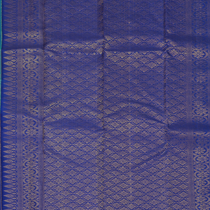 Hayagrivas Handloom Mayilkazhuthu Kanjivaram Silk Saree with Ink Blue Border KBF775H1-10