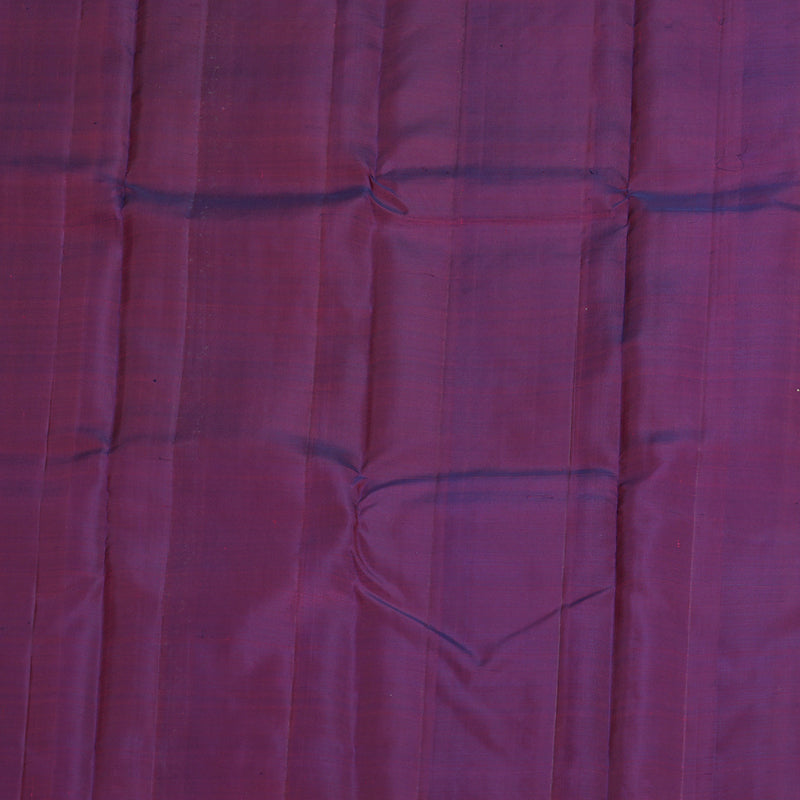 Hayagrivas Handloom Orangish-Pink Kanjivaram Silk Saree with Purple Border KBF775H1-13