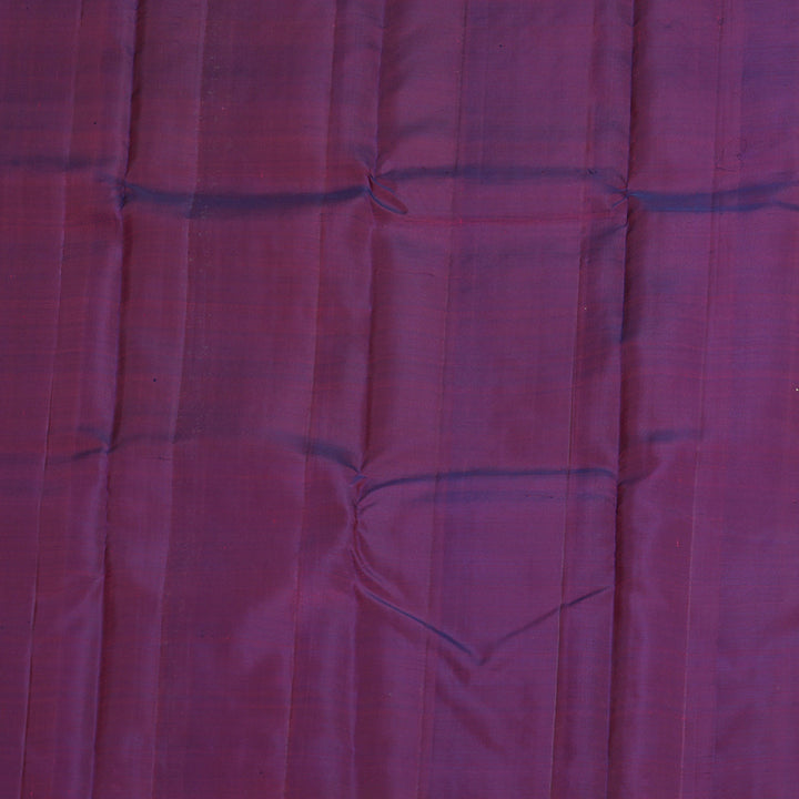 Hayagrivas Handloom Orangish-Pink Kanjivaram Silk Saree with Purple Border KBF775H1-13