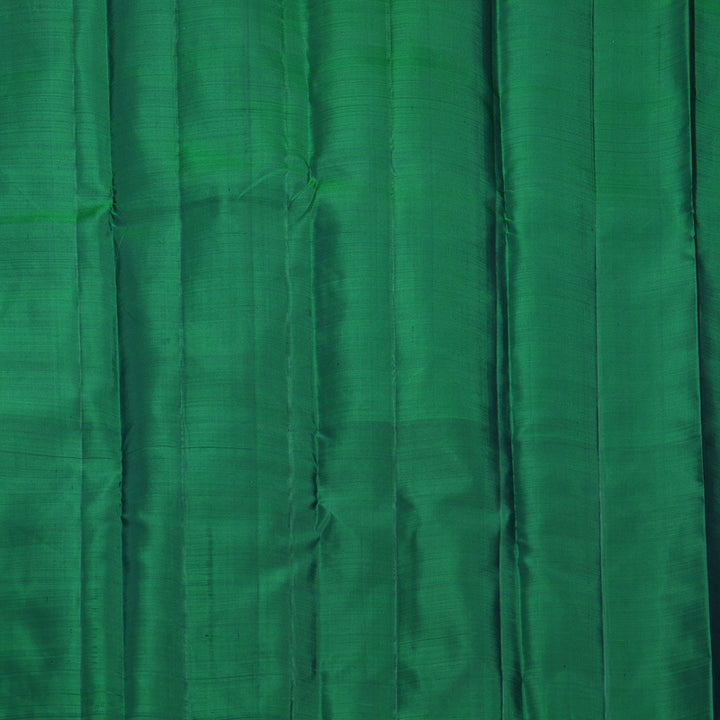 Hayagrivas Handloom Light Brown Kanjivaram Silk Saree with Green Border KBF775H1-3