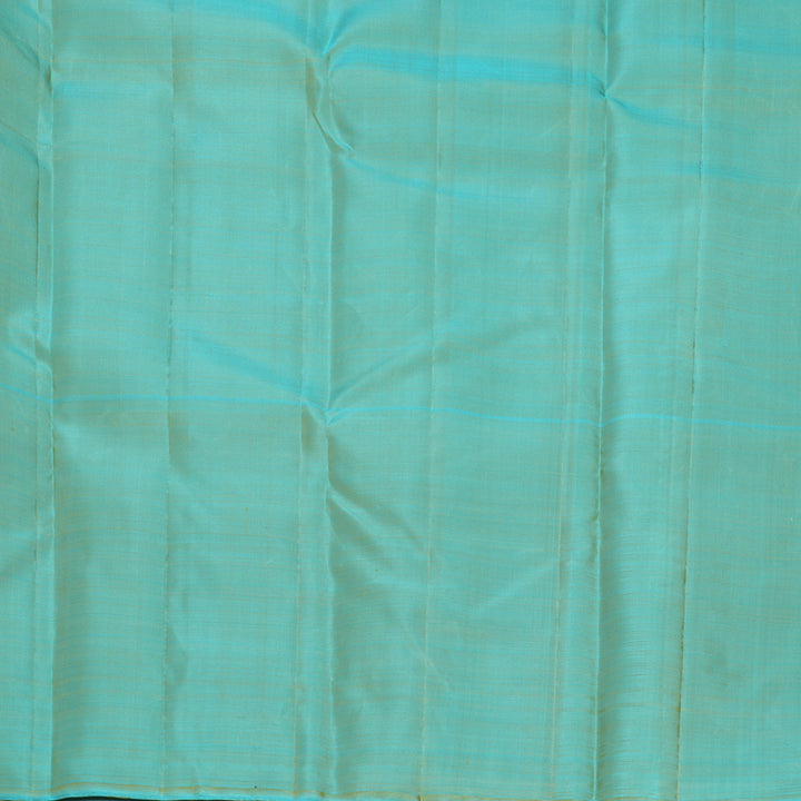 Hayagrivas Handloom Lemon Yellow Kanjivaram Silk Saree with Sky Blue Border KBF775H1-8