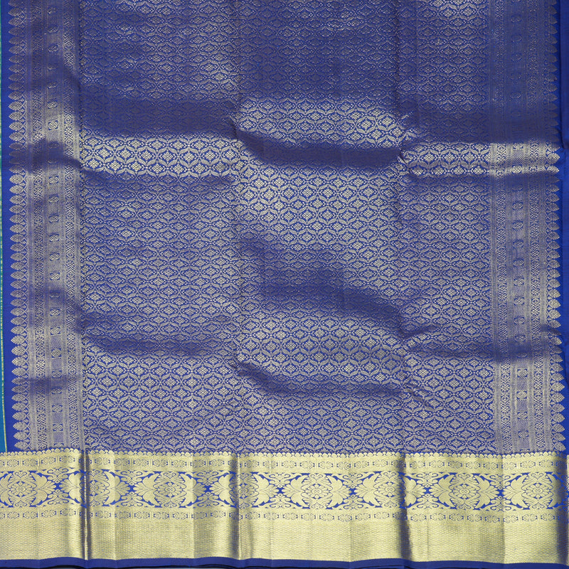 Hayagrivas Handloom Mayilkazhuthu Kanjivaram Silk Saree with Ink Blue Border KBF776H1-6