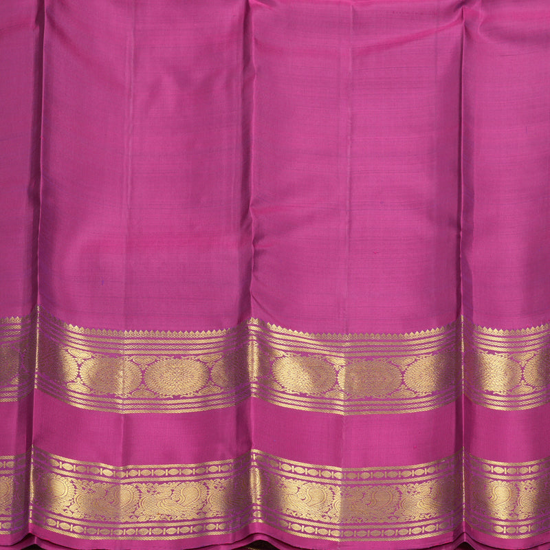 Hayagrivas Handloom Purple Kanjivaram Silk Saree with Purplish-Pink Border KBF776H2-3