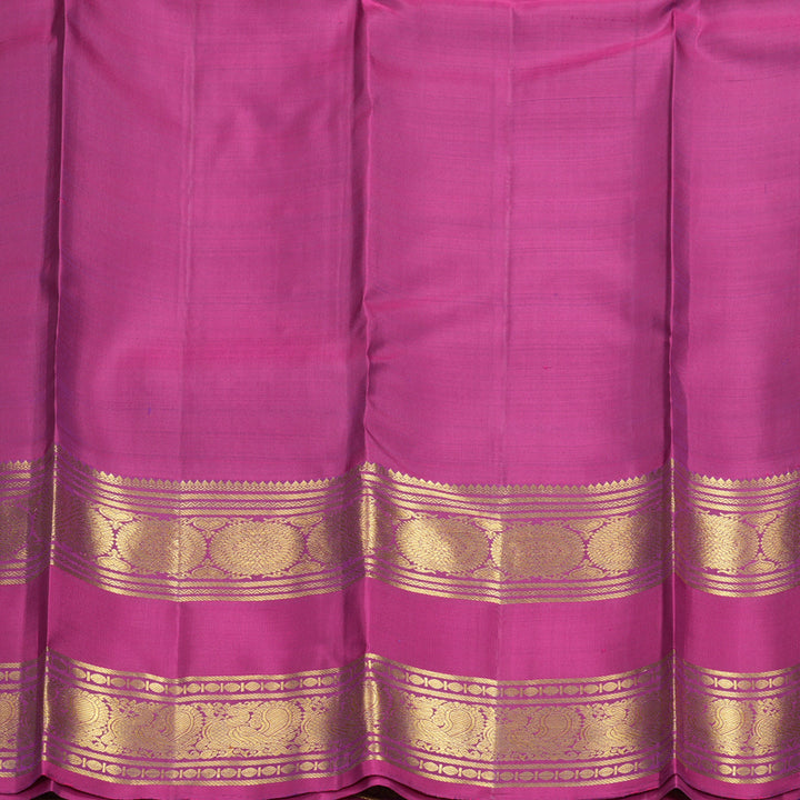 Hayagrivas Handloom Purple Kanjivaram Silk Saree with Purplish-Pink Border KBF776H2-3