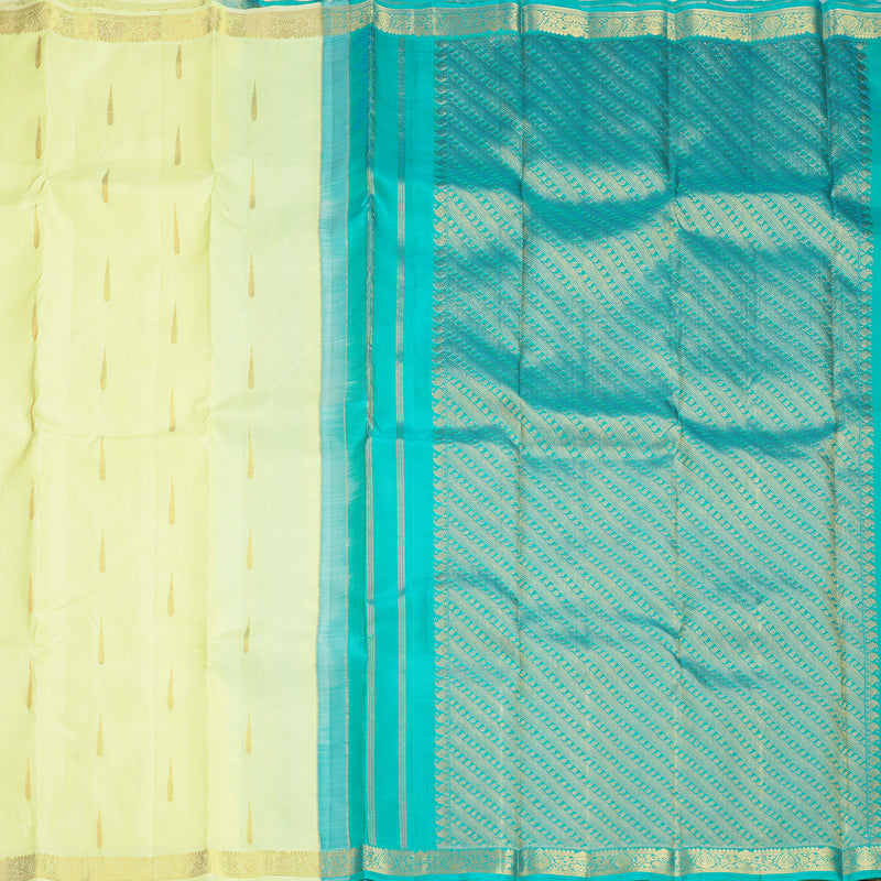 Hayagrivas Handloom Lemon Yellow Kanjivaram Silk Saree KBF776H4-2