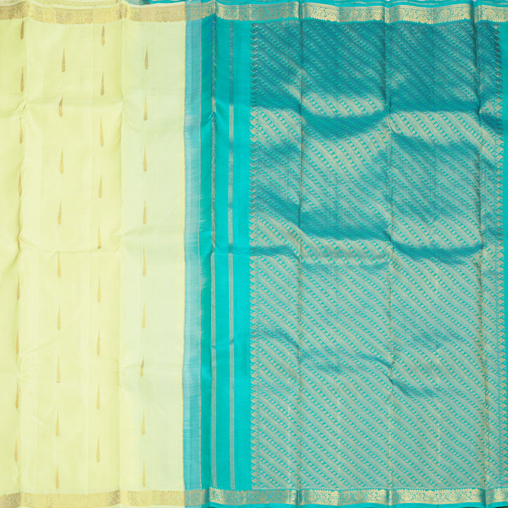 Hayagrivas Handloom Lemon Yellow Kanjivaram Silk Saree KBF776H4-2