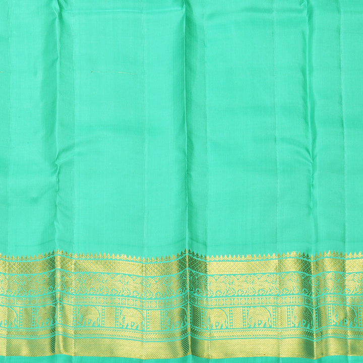Hayagrivas Handloom Sea Green Kanjivaram Silk Saree KBF776H8-1