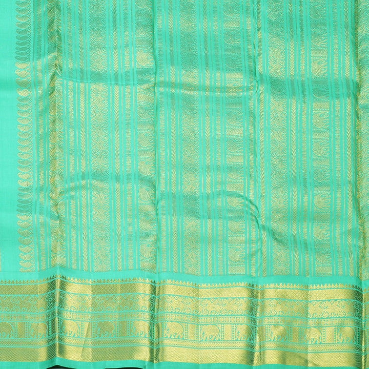 Hayagrivas Handloom Sea Green Kanjivaram Silk Saree KBF776H8-1