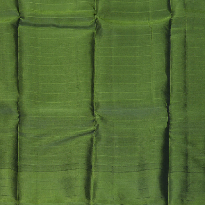 Hayagrivas Handloom Kanchana Brown Kanjivaram Silk Saree with Olive Green Border KBF777H7-3