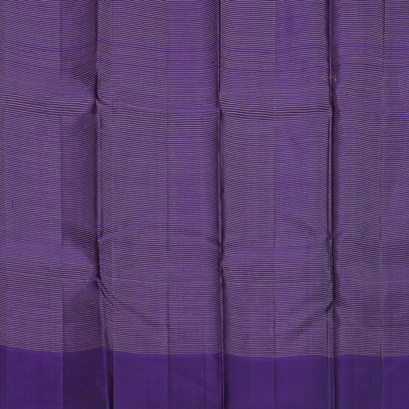 Hayagrivas Handloom Parrot Green Kanjivaram Silk Saree with Purple Border KBF782H3-1