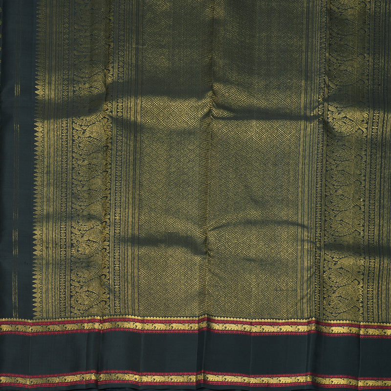 Hayagrivas Handloom Black Kanjivaram Silk Saree KBF786H2-1