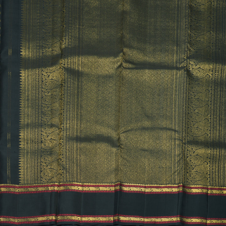 Hayagrivas Handloom Black Kanjivaram Silk Saree KBF786H2-1