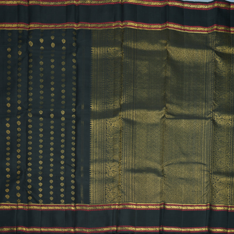 Hayagrivas Handloom Black Kanjivaram Silk Saree KBF786H2-1