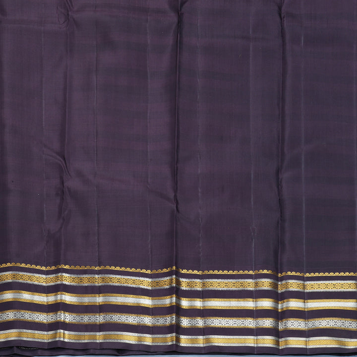 Hayagrivas Handloom Multicolour Checks Kanjivaram Silk Saree with Nagapazham Border KBF789H1-1