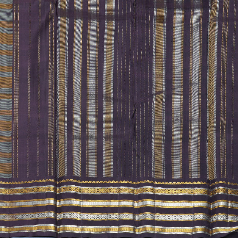 Hayagrivas Handloom Multicolour Checks Kanjivaram Silk Saree with Nagapazham Border KBF789H1-1