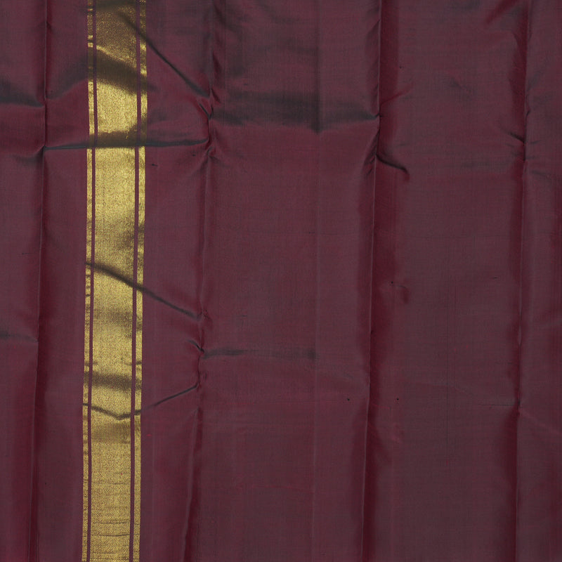 Hayagrivas Handloom Bottle Green Kanjivaram Silk Saree with Tissue Border KBF792H1-1