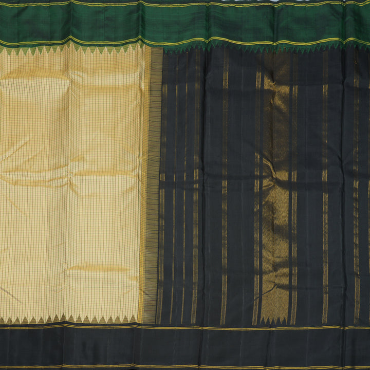 Hayagrivas Handloom Sandal Kanjivaram Silk Saree with Ganga Jamuna Border KBF797H2-1