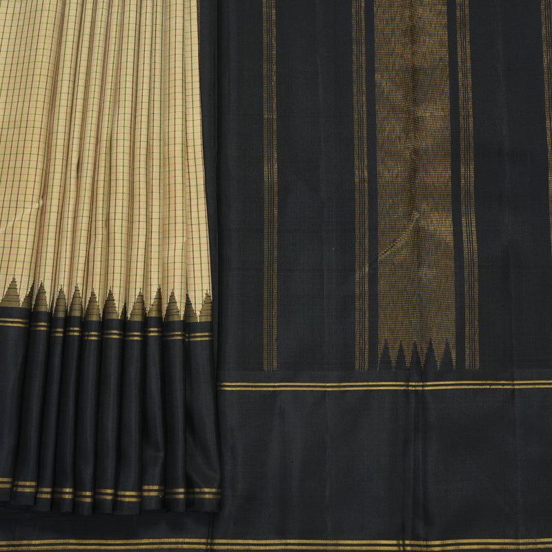 Hayagrivas Handloom Sandal Kanjivaram Silk Saree with Ganga Jamuna Border KBF797H2-1