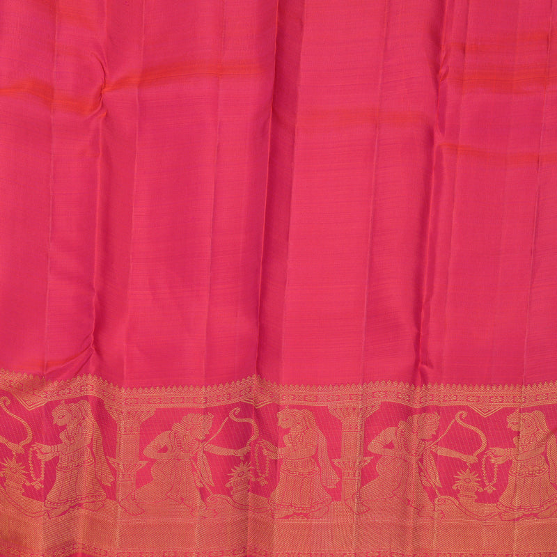 Hayagrivas Handloom Reddish-Pink Kanjivaram Silk Saree KBF799H1-1