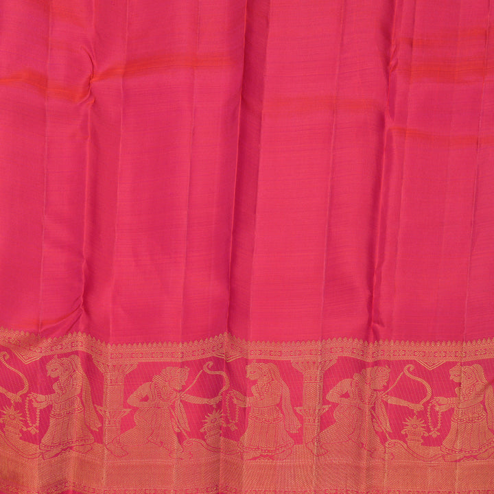 Hayagrivas Handloom Reddish-Pink Kanjivaram Silk Saree KBF799H1-1