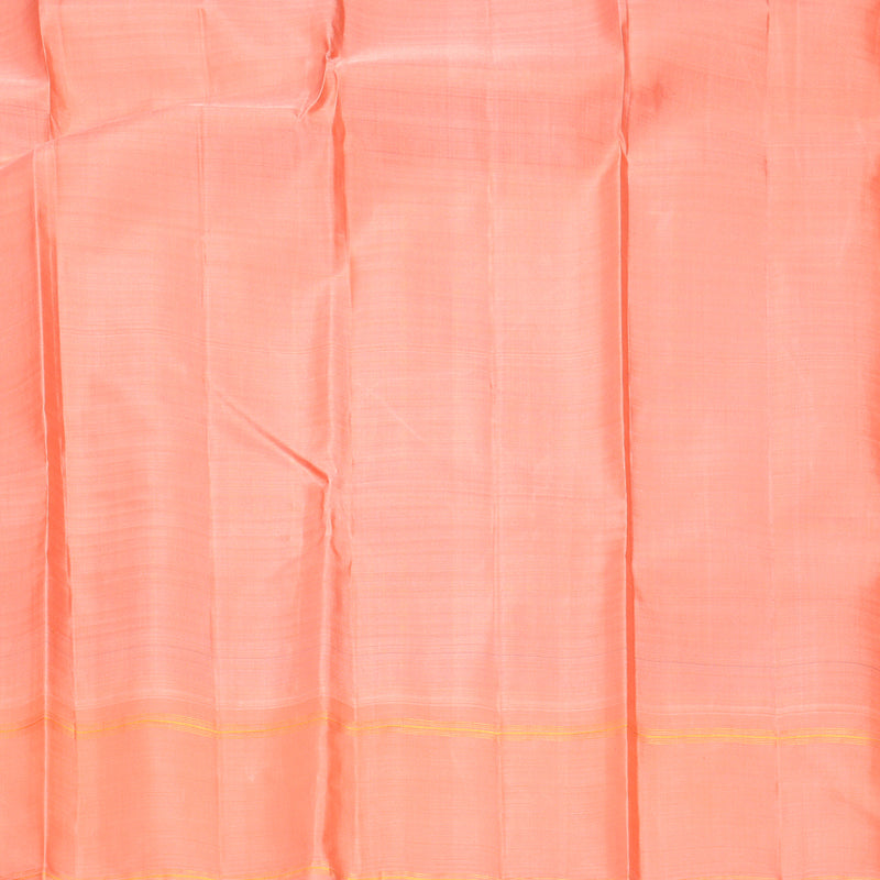 Hayagrivas Handloom Multicolour Checks Kanjivaram Silk Saree with Peach Orange Border KBF800H10-1
