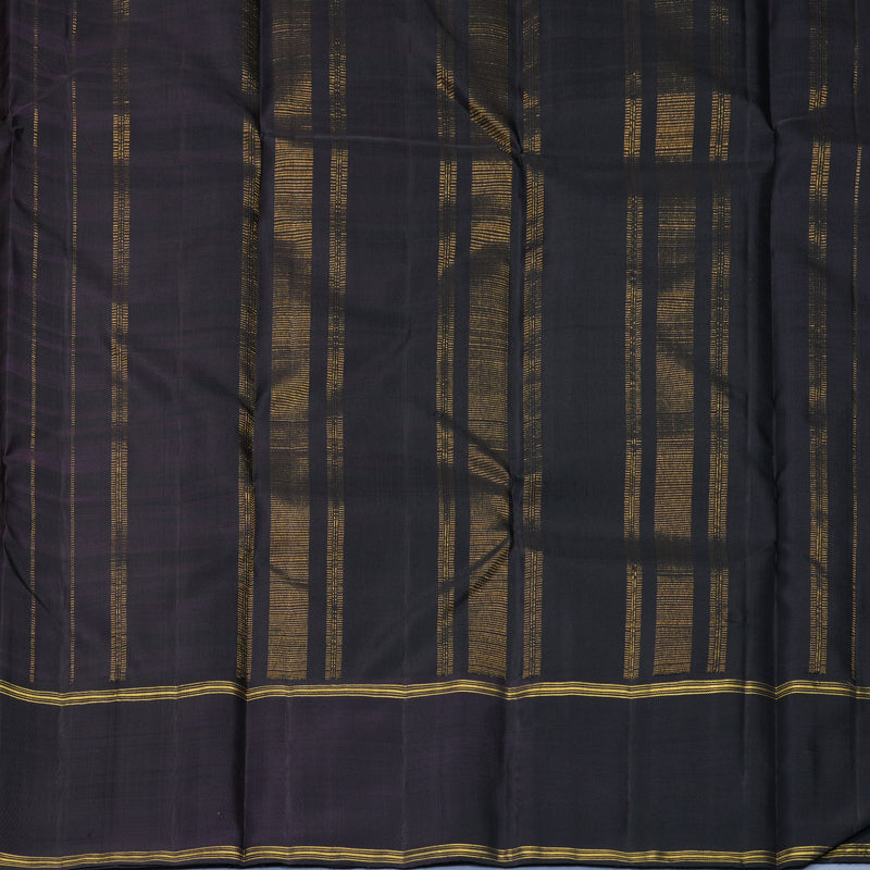 Hayagrivas Handloom Multicolour Checks Kanjivaram Silk Saree with Kanchana Brown Border KBF800H10-2