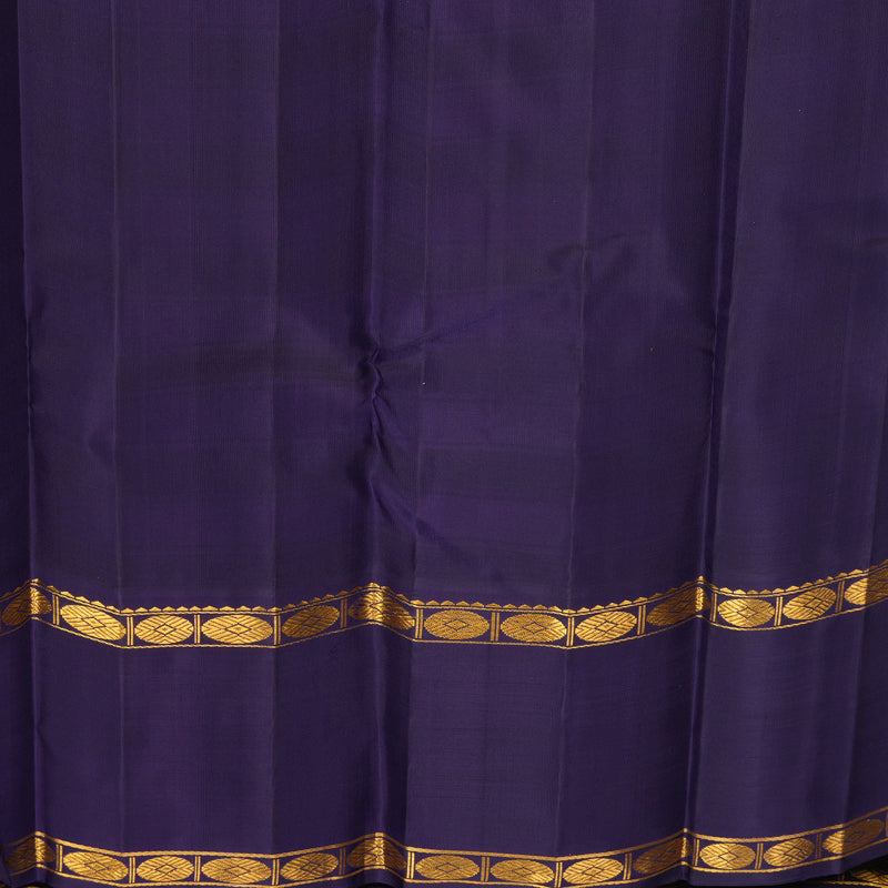 Hayagrivas Handloom Multicolour Checks Kanjivaram Silk Saree with Midnight Blue Border KBF800H9-1